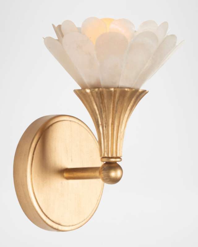 Flora 9" Short Capiz Shell Wall Sconce